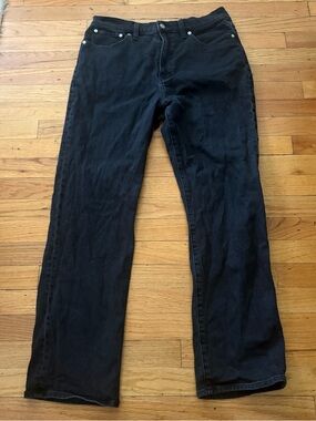Madewell 90s Straight Jeans Black Washed Denim Size 30